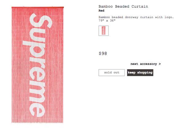 Supreme Bamboo Beaded Curtain, Men's Fashion, Watches 