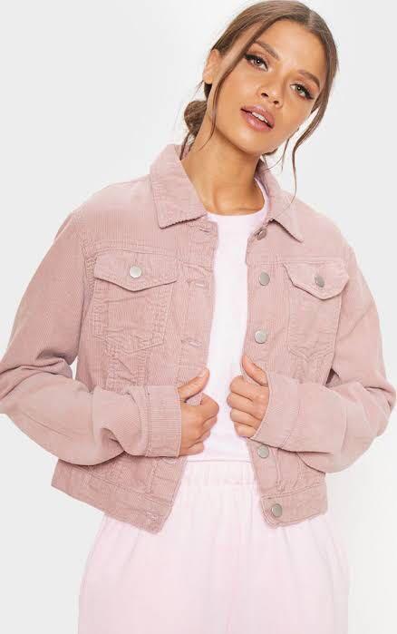 pink corduroy jacket womens