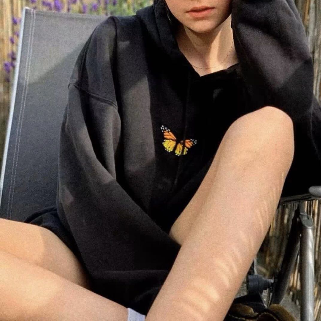 Tien butterfly hoodie black discount