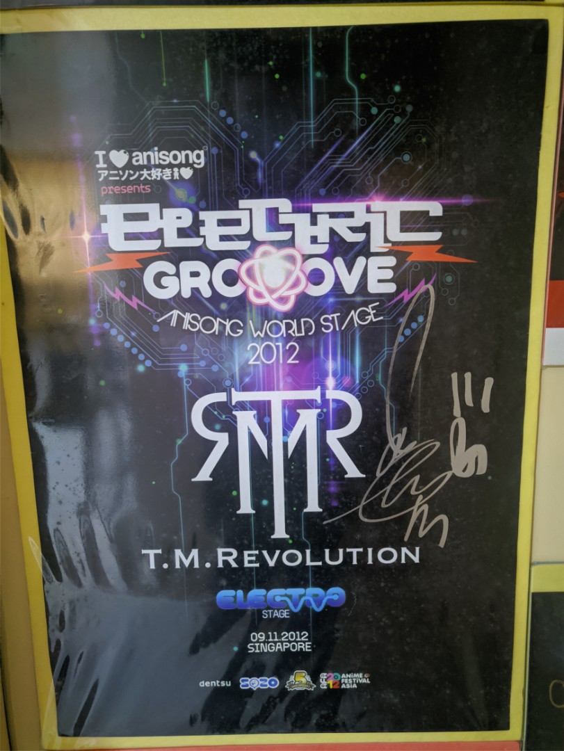 T M Revolution Autographed Poster From Afa12 Entertainment J Pop On Carousell