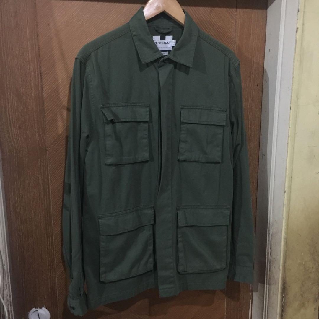 Topman Field Jacket Fesyen Pria Pakaian Baju Luaran di Carousell