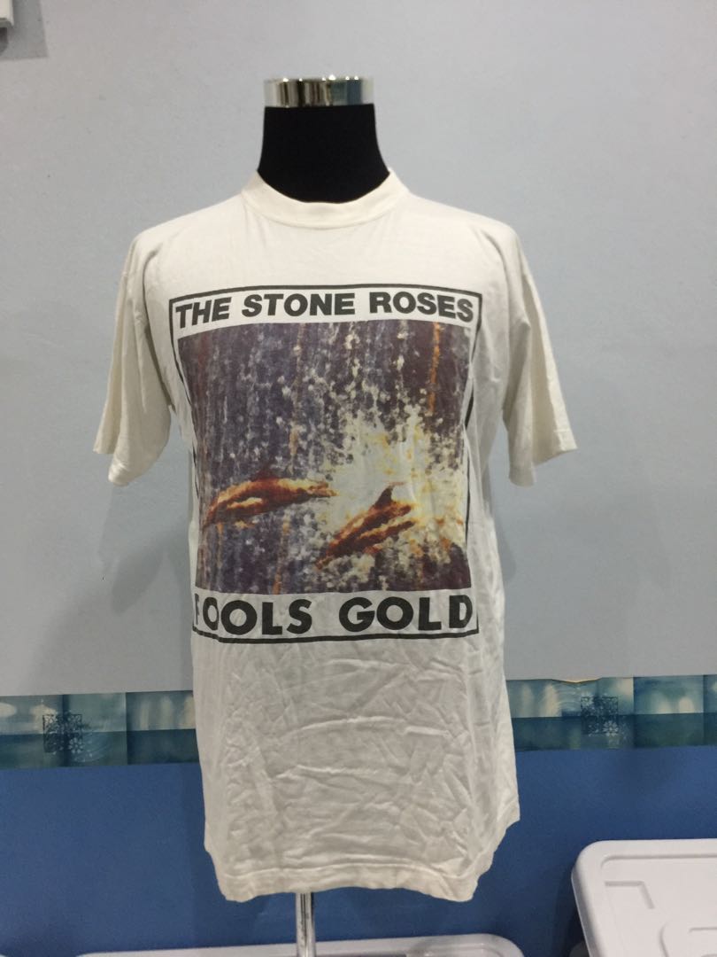 Vintage 90 The Stone Roses Fools Gold Band T-shirt, Men's Fashion