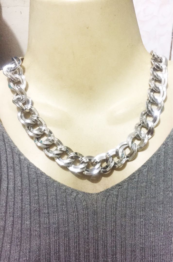 Vintage monet silver necklace online