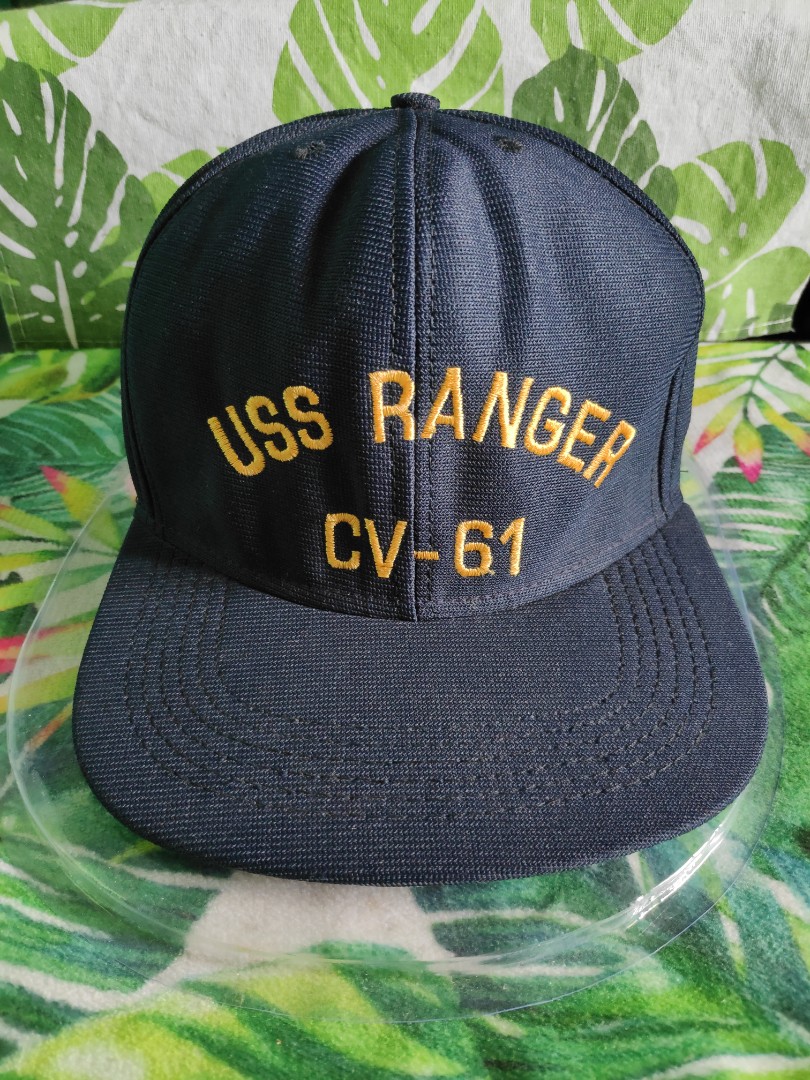 VTG SNAPBACK USS RANGER CV 61 HATS MADE IN USA Men s Fashion