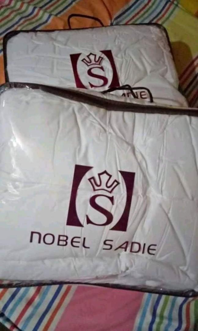 White Comforter (Category: Bed Frames & Mattresses) located in Mandaluyong City. Submitted by shopmla (Listing ID 1009680187, Image 1). Description: ‼️CLEARANCE SALE‼️ NOBEL SADIE 100% Natural Cotton Comforter Hotel Style. Double (150x200cm) - Php800.00 Queen (180x220cm) - Php900.00 King (200x230cm) - Php1,200.00 Color: White ONLY Shipping via Lalamove charge to buyer Payment first thru Bdo/Bpi family 2days lead time after payment (no rush orders