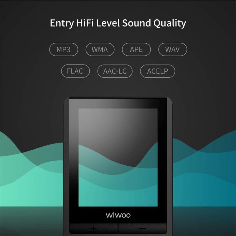 ** Wiwoo MP3 Player with Bluetooth 4.0, 16GB Music Player with FM Radio