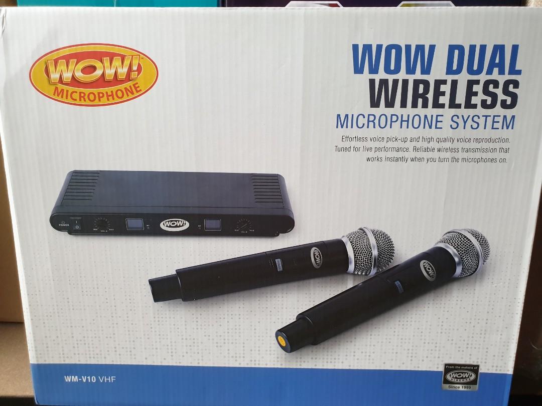 Wow Dual Wireless Microphone, Audio, Microphones on Carousell