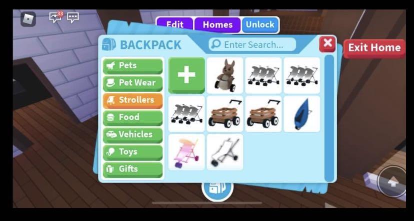 Wts Adopt Me Strollers Toys Games Video Gaming In Game