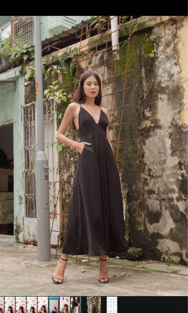 YHF HONEYMOON MAXI IN BLACK, Women's