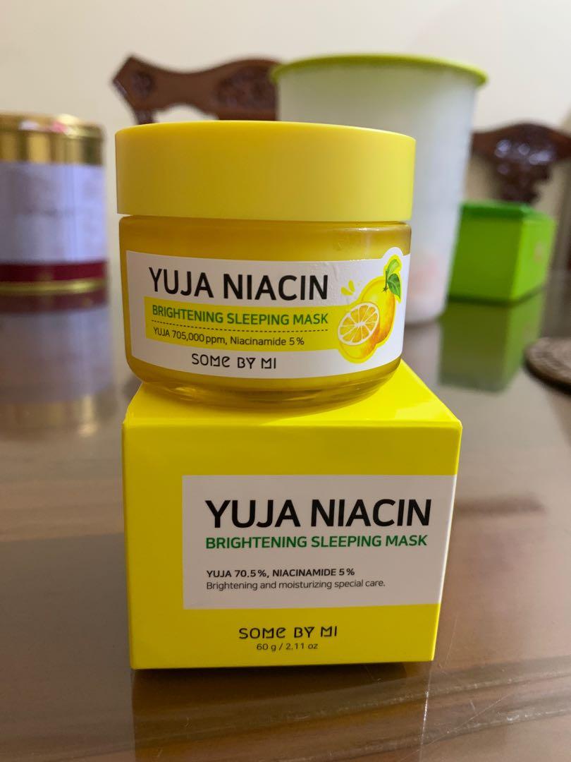Yuja Niacin Brightening Sleeping Mask Some by Mi, Kesehatan