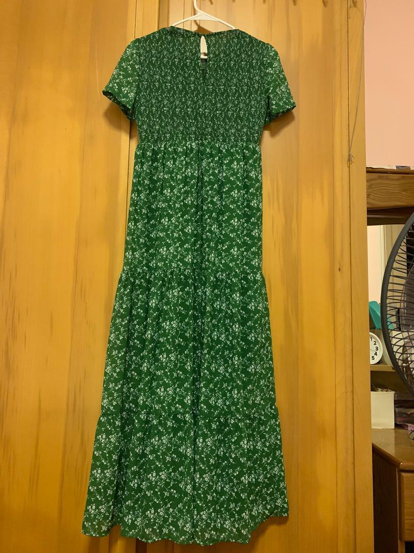 zara green maxi