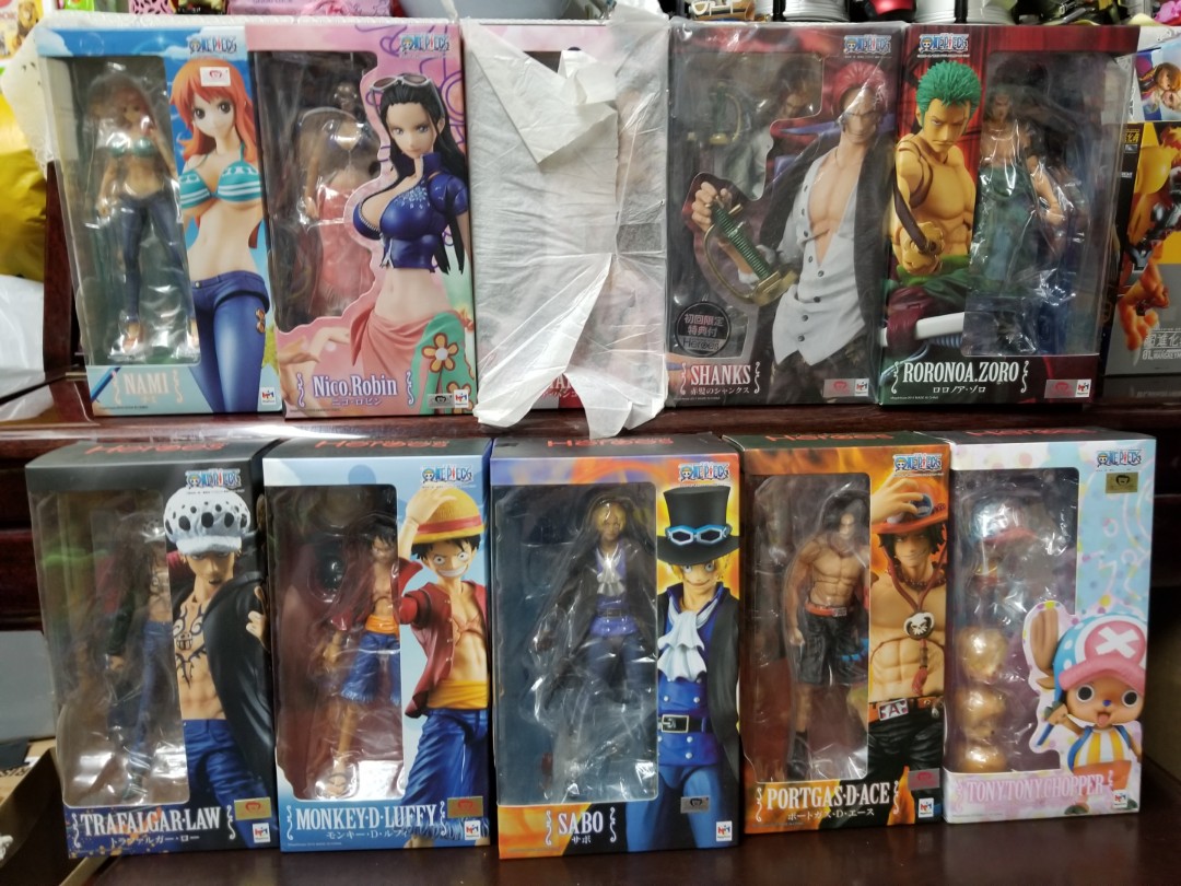 全新megahouse 海賊王one Piece Figure Vah Heroes 女帝路飛奈美羅索柏艾斯魯賓薩波紅髮卓洛共10盒可動pop Goodbyeapril 玩具 遊戲類 玩具 Carousell