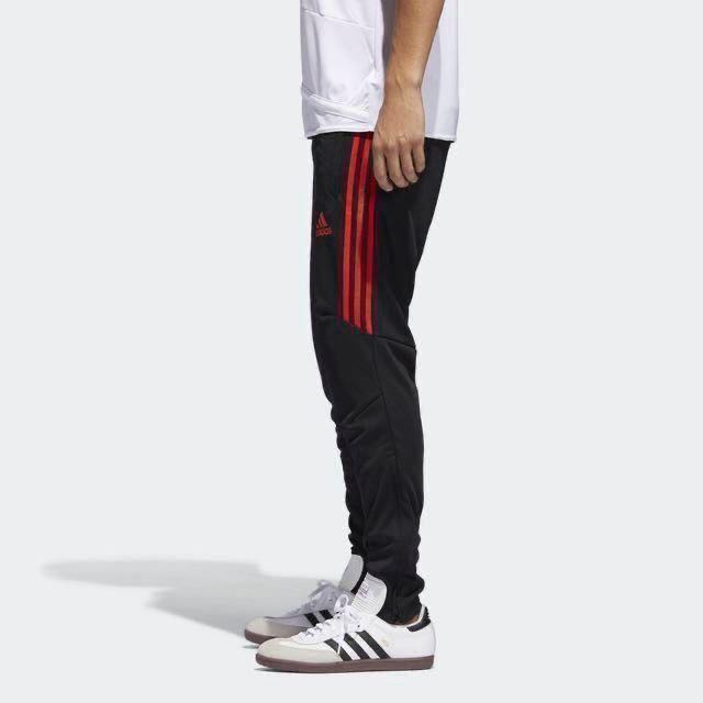 Adidas Joggers Black Red Stripe, Men's Fashion, Bottoms, Joggers 