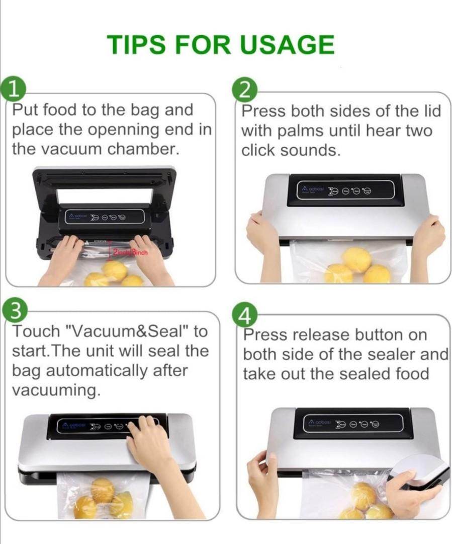 Aobosi Vacuum food Sealer YVS102, TV & Home Appliances, Kitchen Appliances, Juicers, Blenders