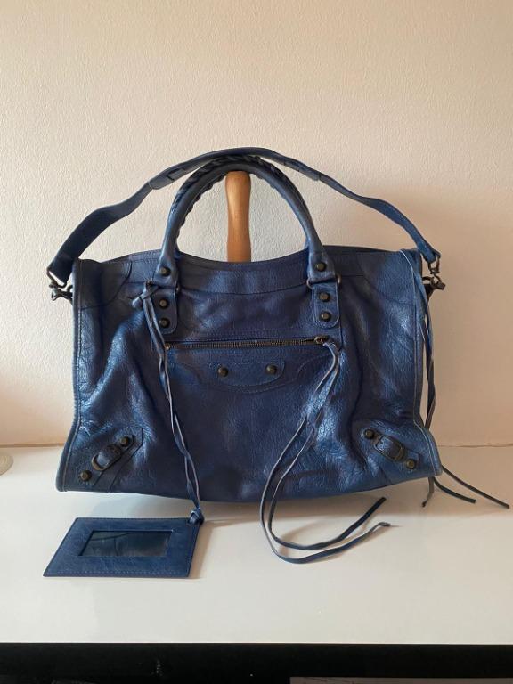 Balenciaga City Bag Blue Luxury Bags Wallets Handbags On