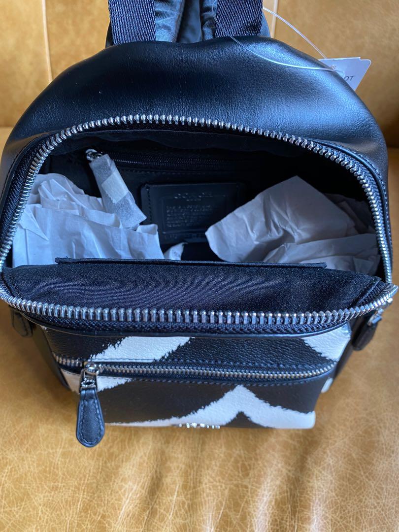 Coach zebra backpack outlet