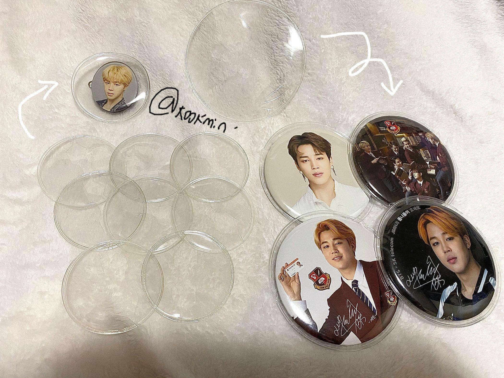 Transparent Can Badge Covers / Protector for badges, etc, Hobbies