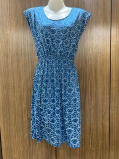 #CarousellBelanja Casual Blue Dress with Geometric Design