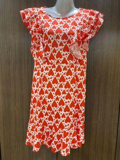 #CarousellBelanja Love Print Dress (White & Red)