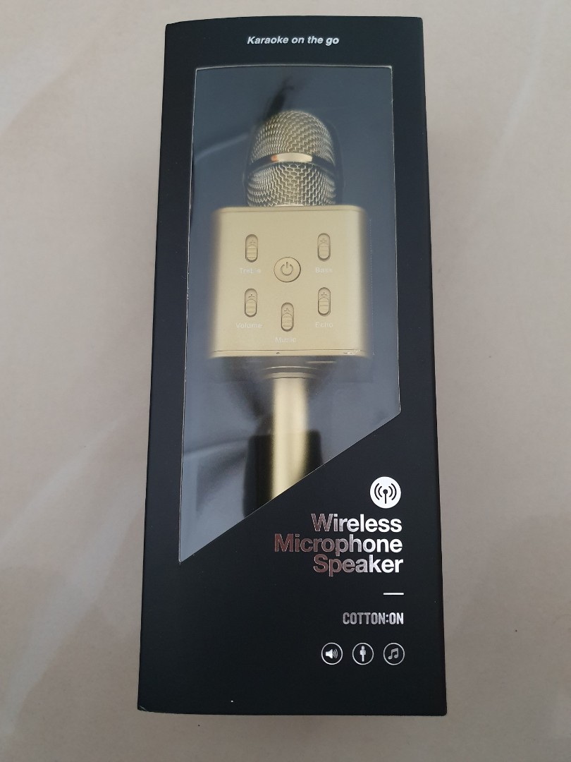 Cotton on wireless microphone speaker outlet