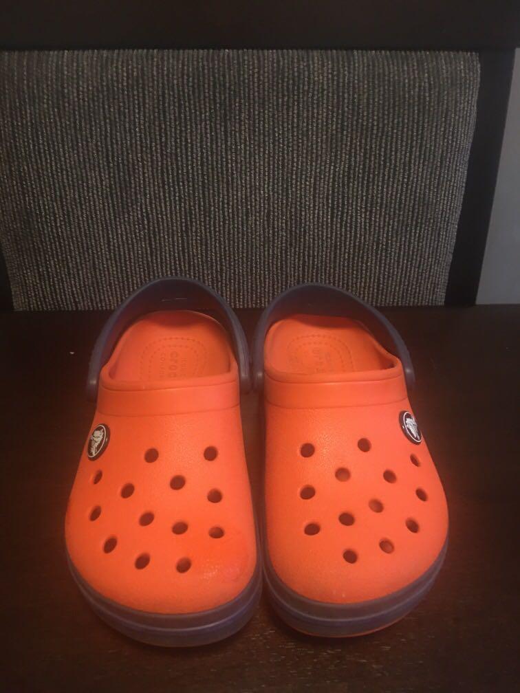 kids crocs orange