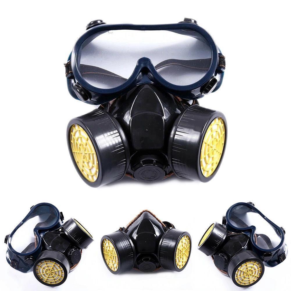 Emergency Survival Gas Mask With Goggles & 2 Dual Protection Filters - Respirator For Safety Preparedness 6 thumbnail image
