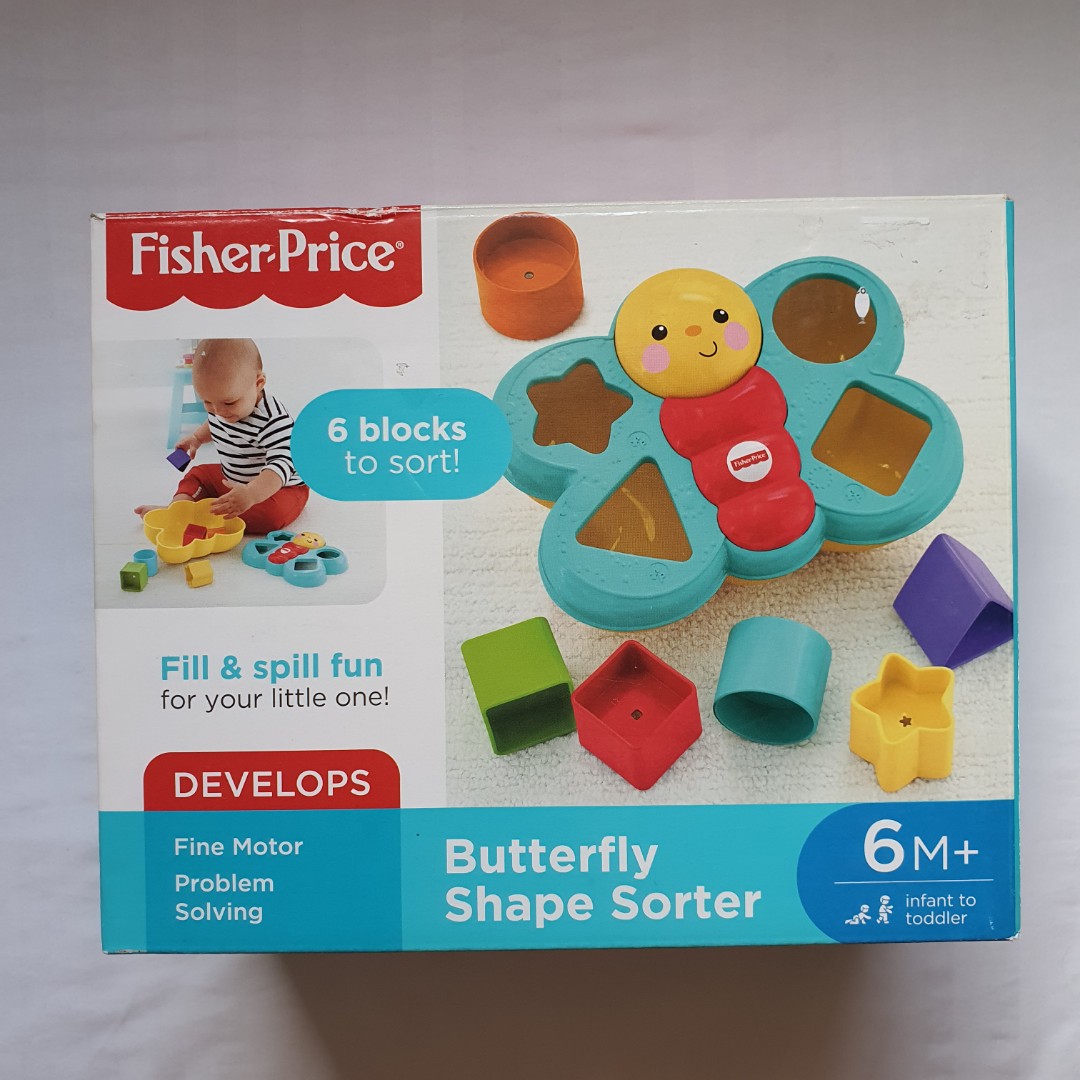 Fisher Price Butterfly Shape Sorter Babies Kids Infant Playtime On fisher-price-butterfly-shape-sorter-babies-kids-infant-playtime-on