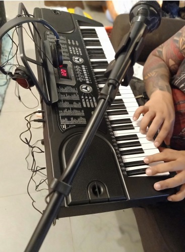 FOR KIDS Flavian S One 61 Keys Digital Piano Electronic Keyboard Headphone Microphone Music Book Rest