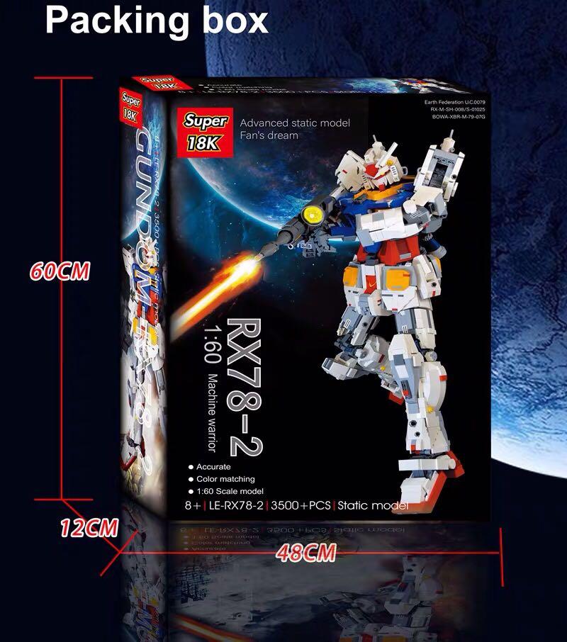[Free Delivery] LEGO RX 78 - 2 Gundam 1/60 size Bricks not PG Bandai ...