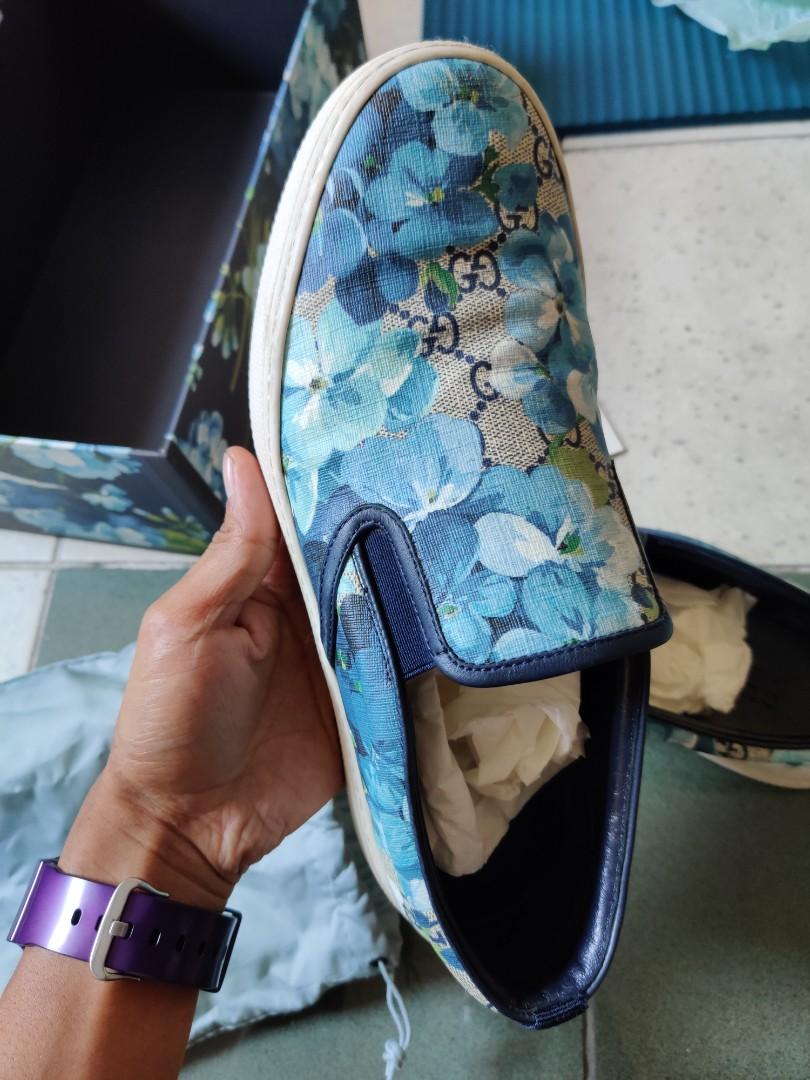 Gucci floral slip ons store