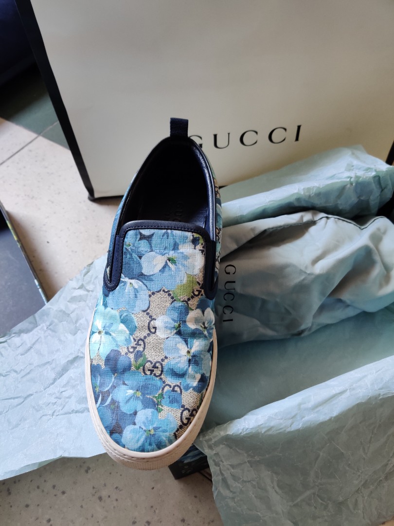 Gucci floral slip ons online
