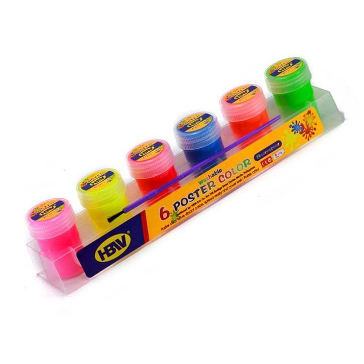 HBW Washable Poster Paint (Category: Art & Prints) located in Manila. Submitted by treasure_dept (Listing ID 1004142500, Image 1). Description: HBW Poster Color 6’s / 6 Assorted Colors with Brush / 25ml.