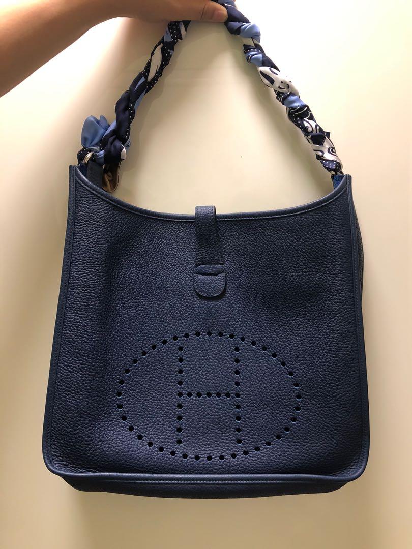 Hermès Evelyne 33 Clemence Bleu Agathe