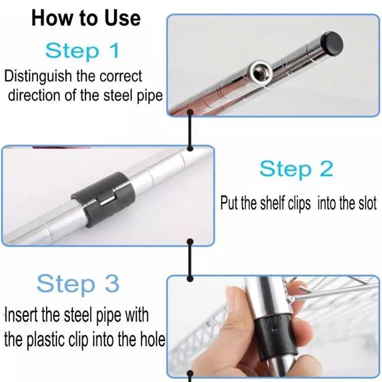 IKEA OMAR Shelving Rack Clips (Clips only), Furniture & Home Living