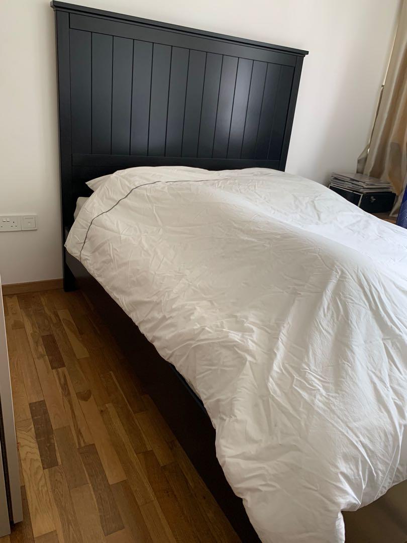Last Reduction Ikea Queen Size Bed With Mattress Furniture Beds Mattresses On Carousell