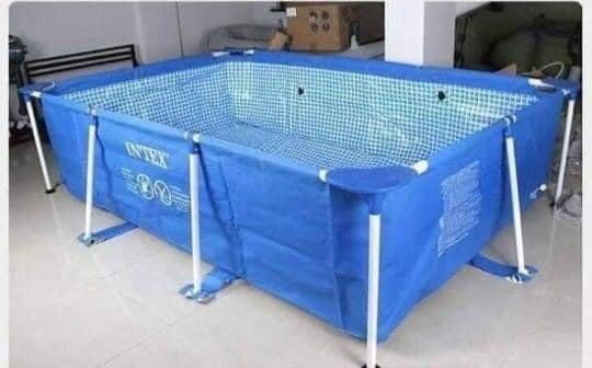 Intex Rectangular Frame Pool 3m x2m Steel Pro Pool (Category: Water Sports) located in Manila. Submitted by borntoshop888_rechargeables (Listing ID 1004214293, Image 2). Description: 💕💕💕💕💕💕💕💕 INTEX RECTANGULAR FRAME POOL SIZE: 3meters x 2meters x 75cm deep Key Specifications: *100% Genuine *Side walls are triple strong *3 Separate layers of material for extra strength and durability *Convenient drain plug connects to the garden hose *Repa