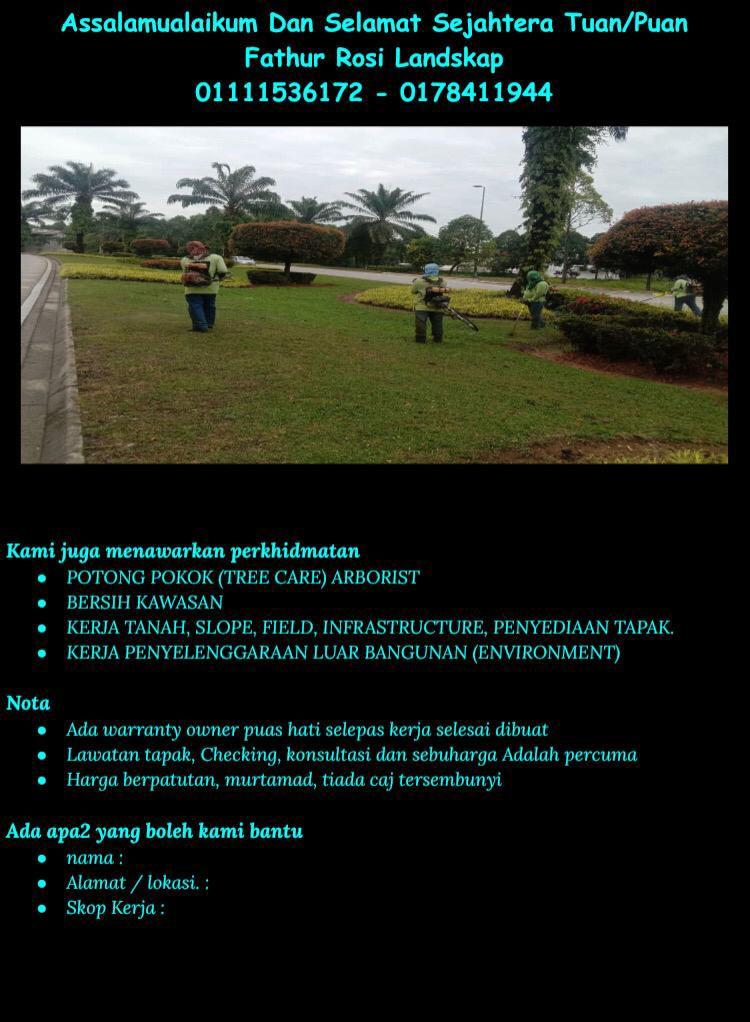 Landscap Potong Bunga Potong Rumput Taman Highway 01111536172