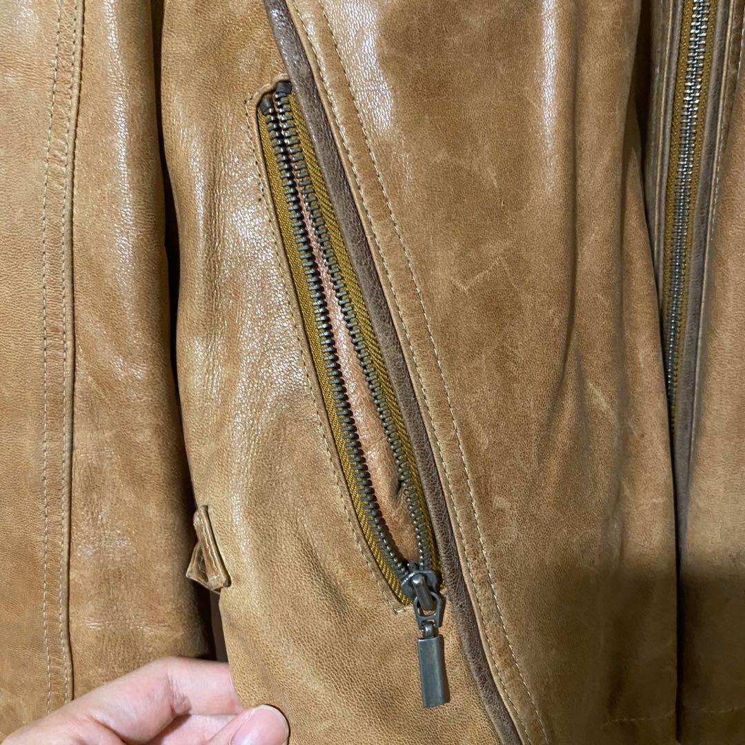 Leather harrington Clearance