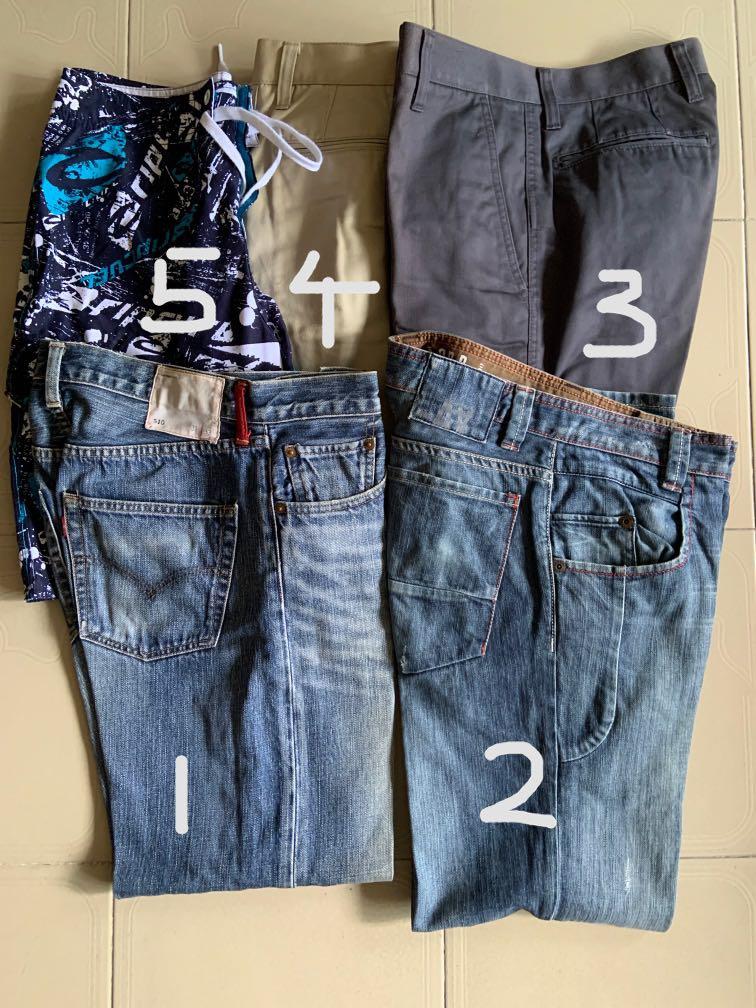 Man Levi s Esprit Uniqlo Ripcurl pants jeans surf shorts