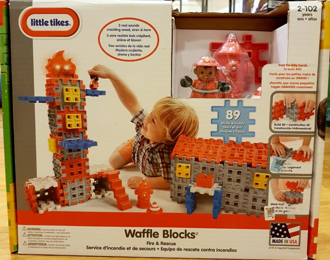 little tikes waffle blocks fire & rescue