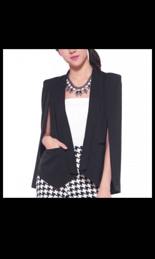 Black cape jacket Clearance
