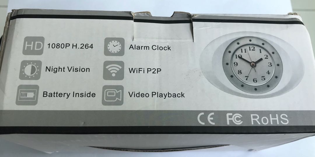 Mini Wireless Wifi Alarm Clock Security / Spy Camera