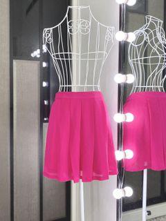 Padini Neon Pink High Waist Flare Skirt