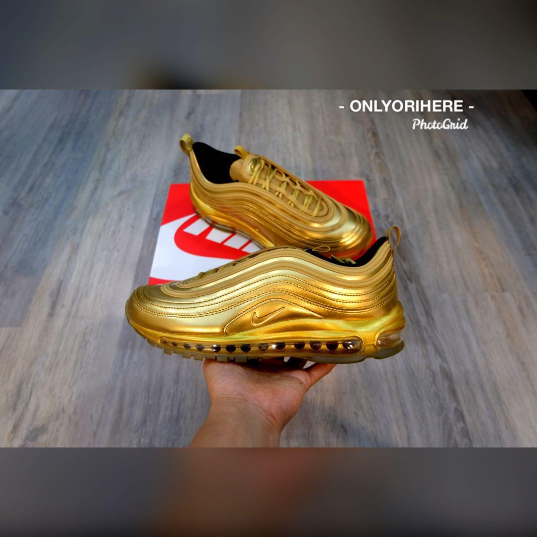 men's nike air max 97 gold medal casual shoes