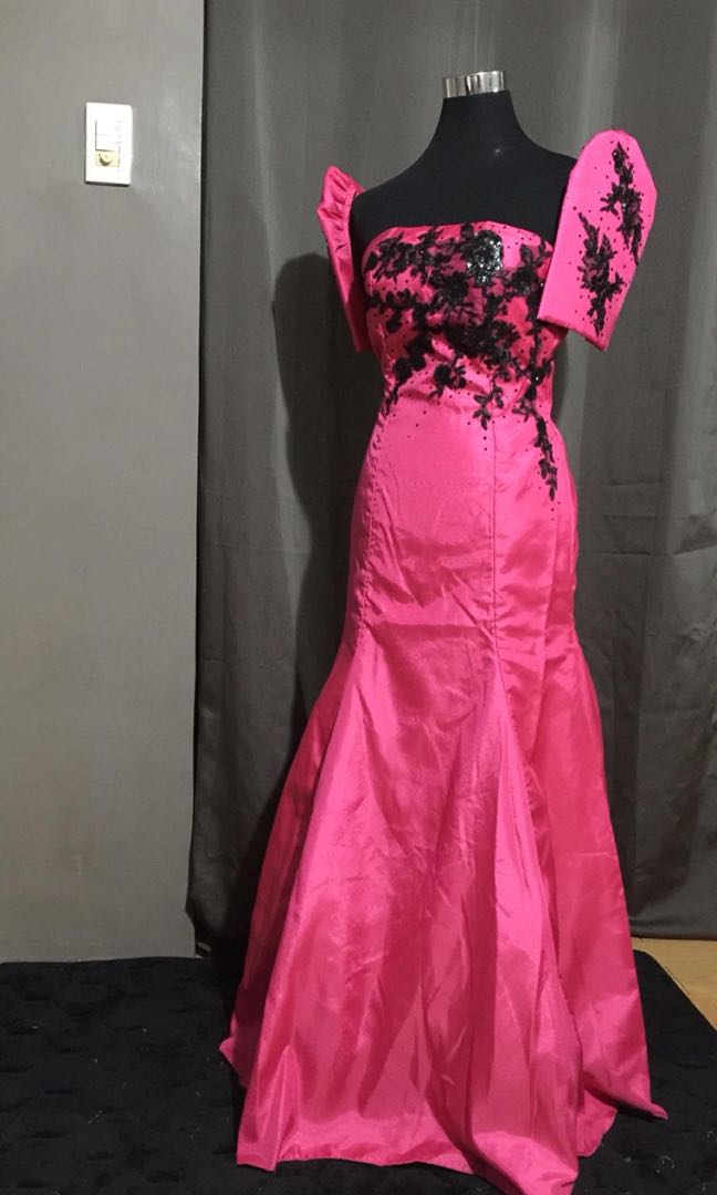 Pink filipiniana gown shop