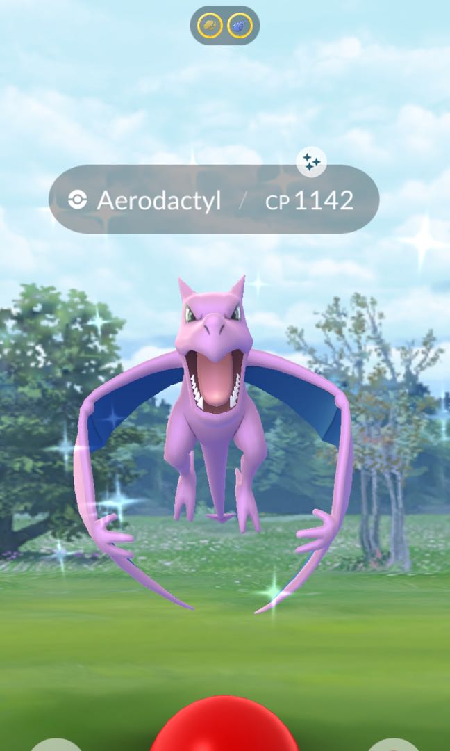 3] Shiny ✨ Aerodactyl ✨ showed up just over odds at 8736 in