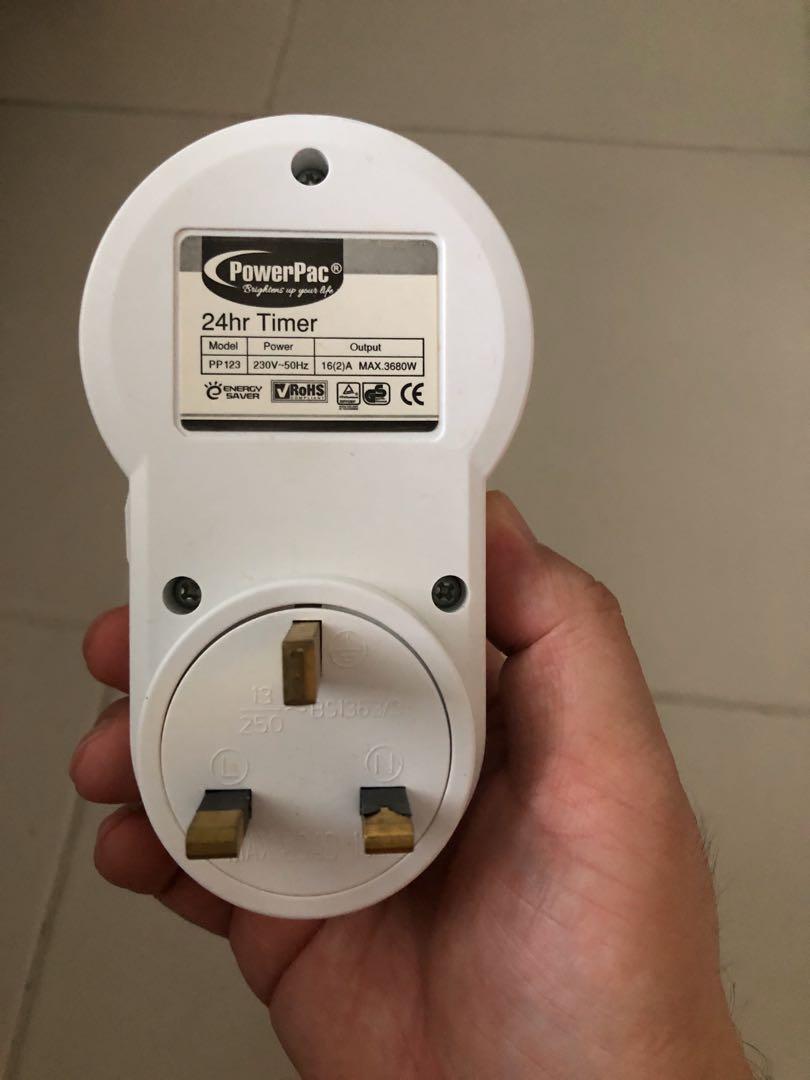 PowerPac 24hr Power Socket Manual Self Timer, TV & Home Appliances ...