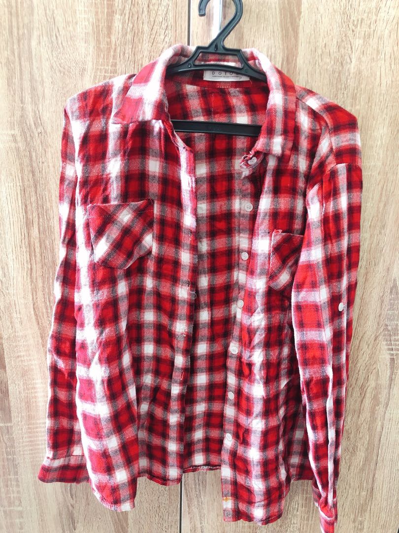 Checkered red jacket sales