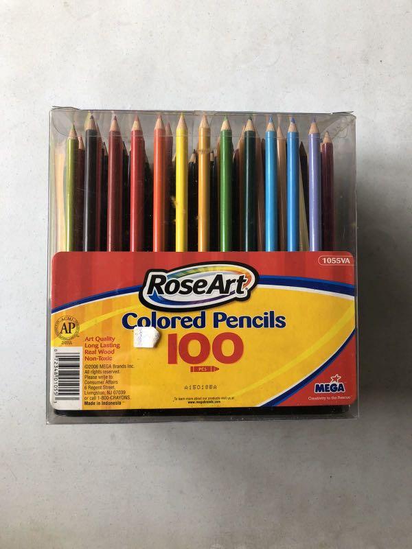 RoseArt colored pencils 100pcs, Hobbies & Toys, Stationary & Craft