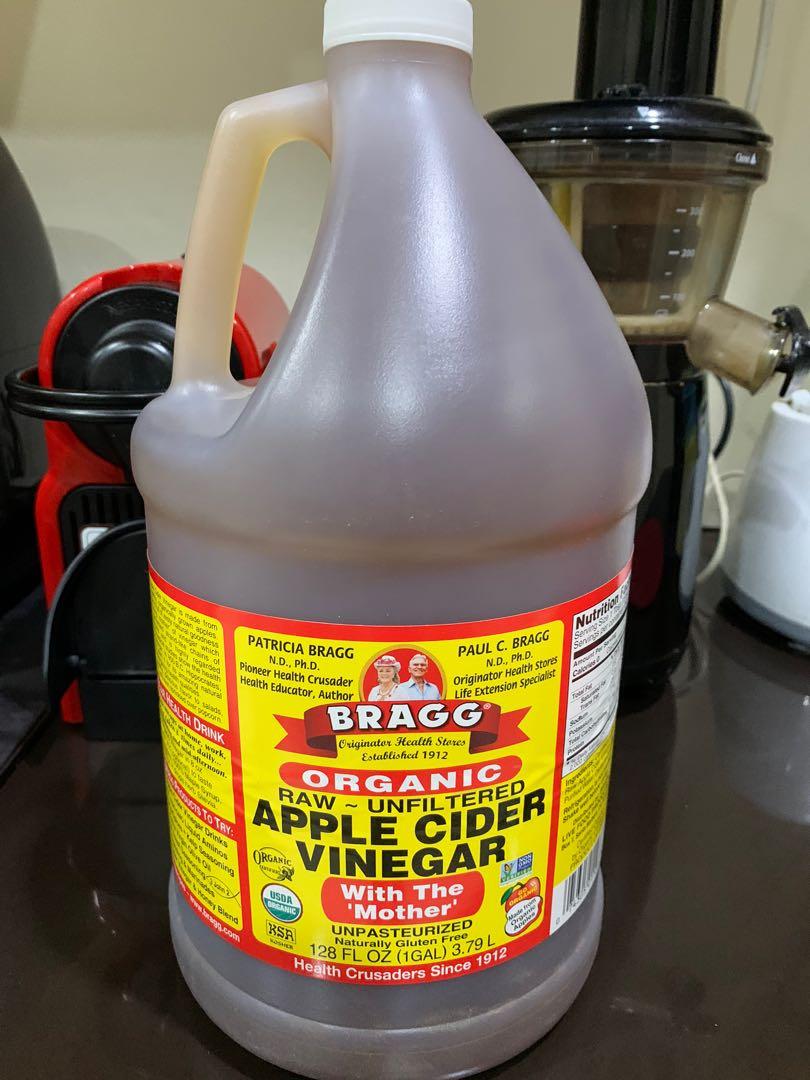 Sealed Bragg Apple Cider Vinegar Gallon Size Food Drinks Kitchen Staples On Carousell